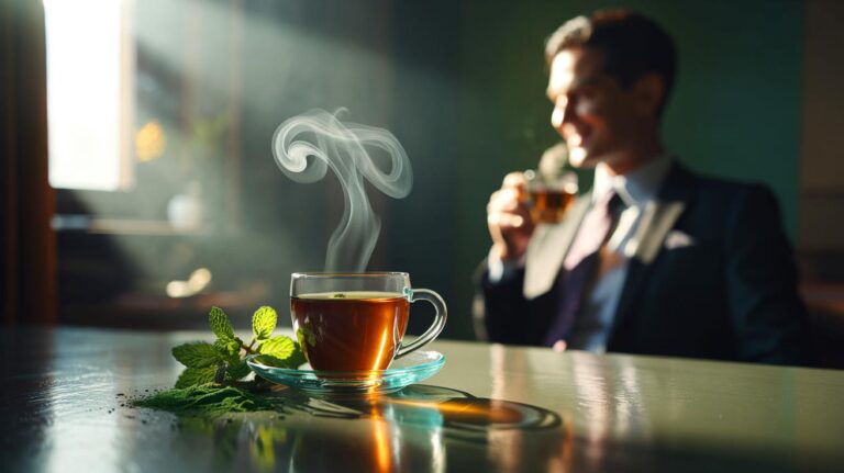 Illustration de thé vert, boisson qui protège l’haleine pendant des heures selon des experts