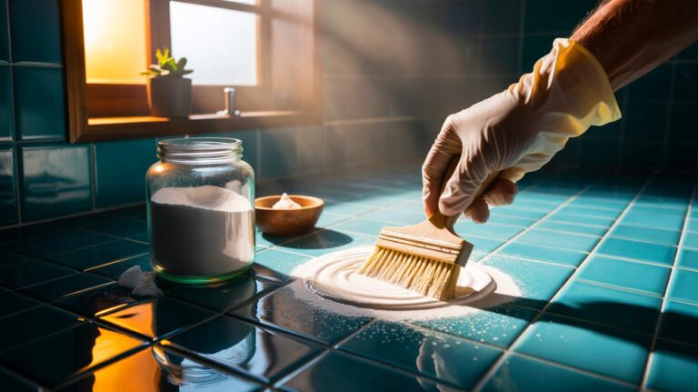 Illustration de [l’application de bicarbonate de soude pour neutraliser la moisissure et laisser une odeur fraîche dans la maison]