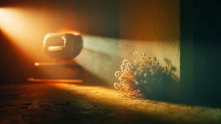 Illustration de spores de moisissure exposées à une chaleur modérée induisant leur dormance