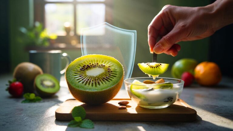 Illustration de la consommation quotidienne de kiwi recommandée par les experts pour renforcer le système immunitaire
