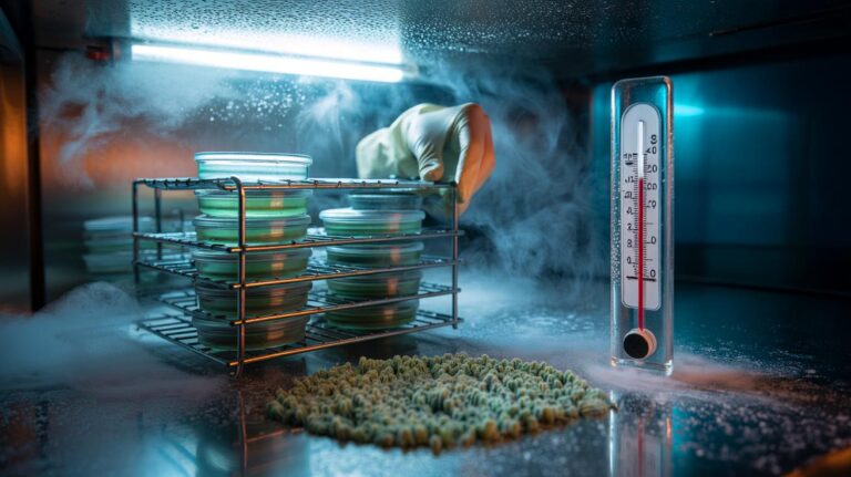 Illustration de la confirmation scientifique d’une température optimale autour de 4 °C freinant la croissance des spores