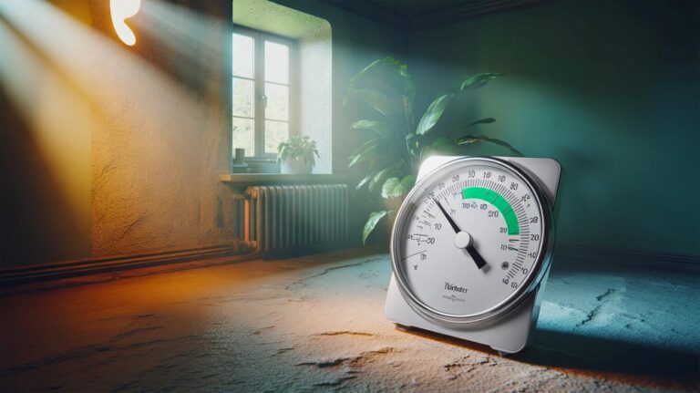 Illustration de la température de 19 °C et d’une humidité relative de 40–55 % comme combinaison idéale contre la moisissure