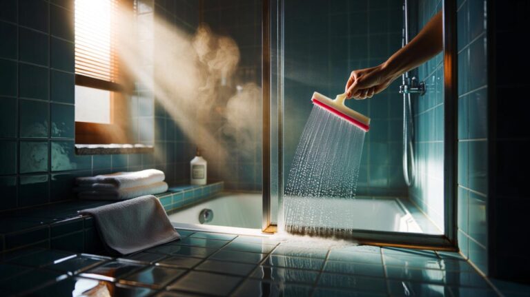 Illustration de la prévention des moisissures dans une salle de bain sans produits chimiques